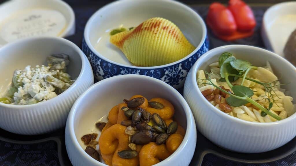 Catering in der World Business Class von KLM