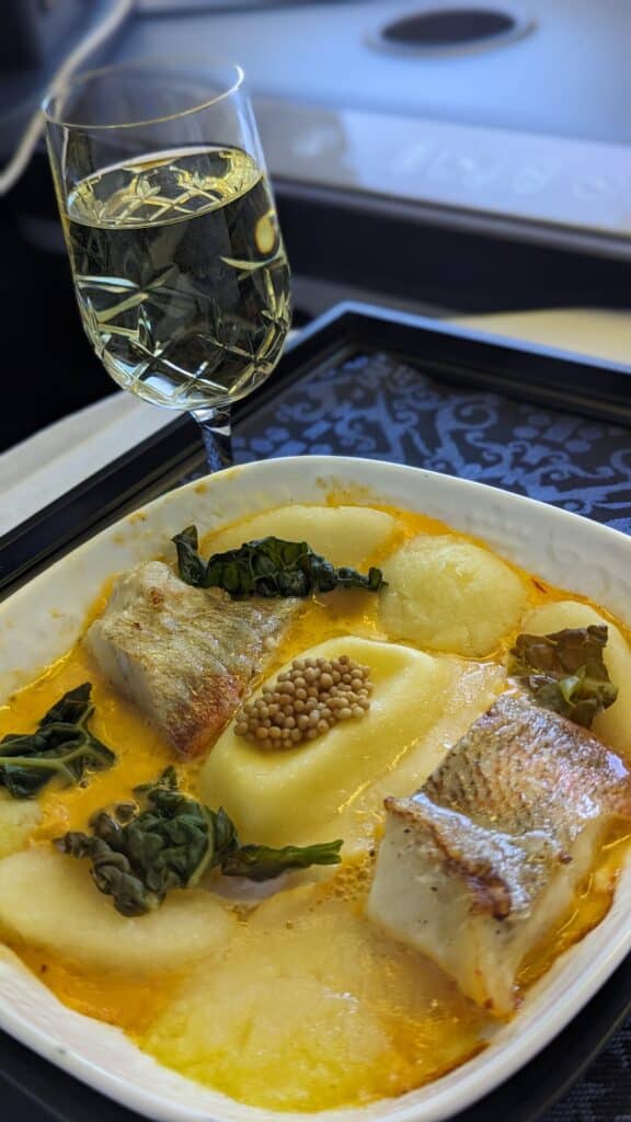 Catering in der World Business Class von KLM