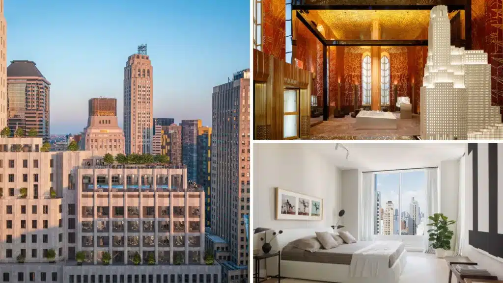 One Wall Street in Manhattan, ursprünglich ein ikonisches Bankgebäude, verwandelt sich in ein luxuriöses Wohngebäude, das modernen Wohnkomfort in einem historischen Art-Déco-Rahmen bietet. © One Wall Street, Manhattan/ USA