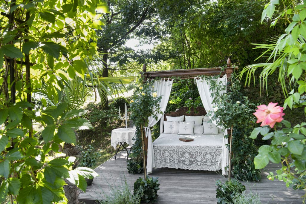 Der Rosengarten im Castel Fragsburg