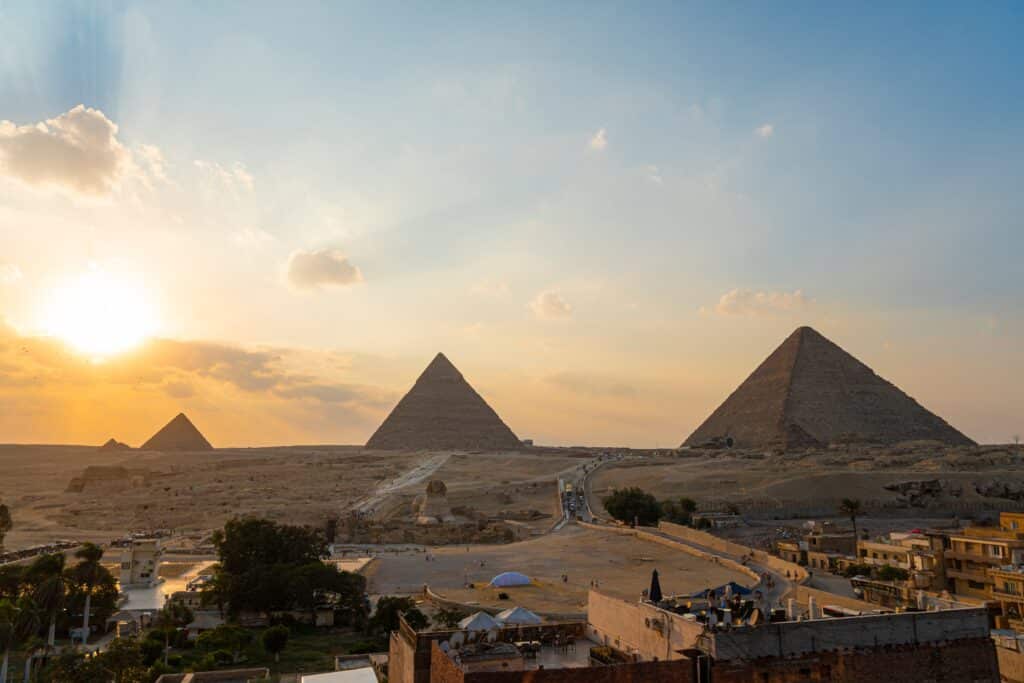 Blick auf die Pyramiden
