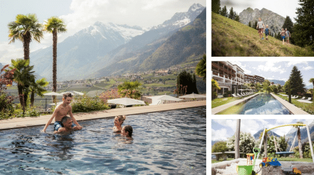 Ob beim ausgelassenen Badespass mit Alpenpanorama, bei Wanderungen oder am Spielplatz, das Hotel Hohenwart in Schenna schenkt Familien bleibende Erinnerungen inmitten der malerischen Natur des Meraner Landes.